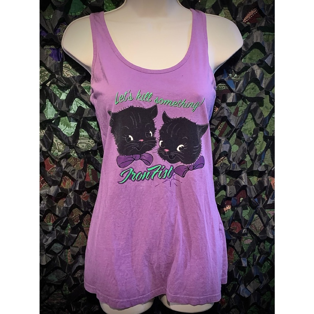 ⭐️SALE⭐️ RARE 2010 Iron Fist “Let’s Kill Something” Fuzzy Murder Kittens Tank